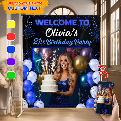 Welcome To My Birthday Party - Personalized Birthday Backdrop, Custom Birthday Party Decorations 768070e7-7ebc-40d4-a5cc-a8819be35ff5-2.png