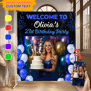 Welcome To My Birthday Party - Personalized Birthday Backdrop, Custom Birthday Party Decorations 768070e7-7ebc-40d4-a5cc-a8819be35ff5-2.png