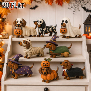 Halloween Dachshund Decor Indoor, Trick or Treat Dachshund Wooden Block, Spooky Halloween Wooden Block, Witch, Pumpkin, Vampire, Skeleton 7697314e-802d-499c-8609-907a9e2b2ce7-1.jpg