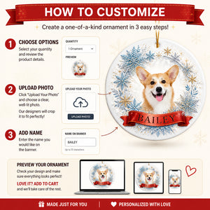 Snowflake Wreath Pet Photo Name Ornament - Personalized Ornament 76c37eb8-b857-42e1-885f-92195355f1bb.jpg