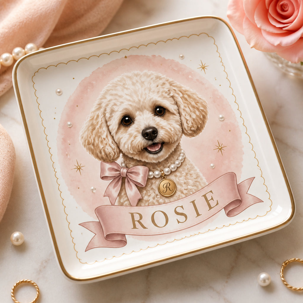 Custom Pet Portrait Jewelry Tray – Photo-to-Art with Name - Personalized Jewelry Plate 76d2c1cd-afbd-4571-8a31-eb9c87e87f5a.jpg