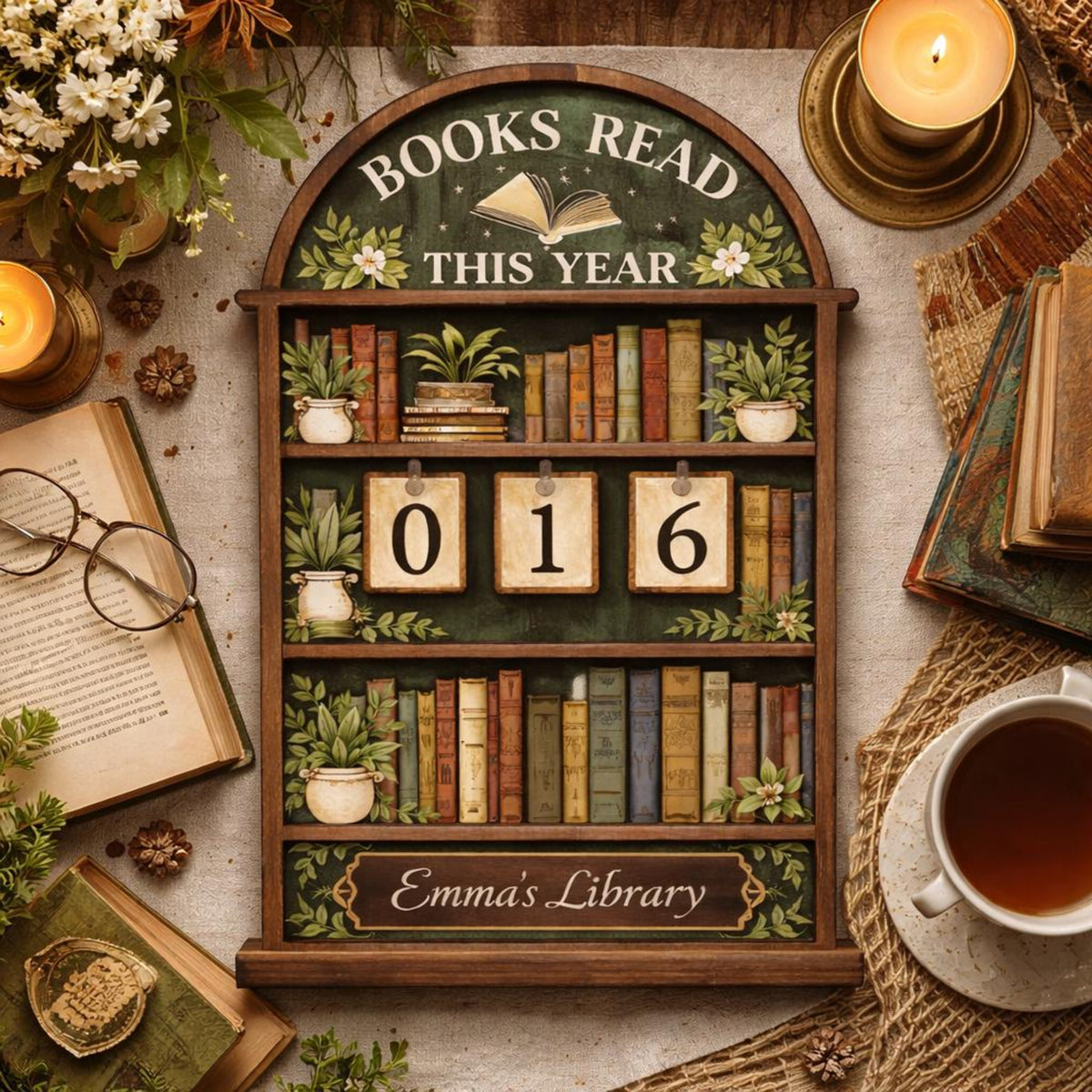 Personalized Wooden Book Tracker, Reading Counter, Library Decor 76dada96-49d9-46d5-9e2f-5b1fcd9a370c-2.jpg