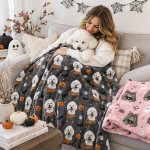 Custom Halloween Pet Photo Blanket, Personalized Dog Cat Portrait Throw, Spooky Season Decor 76dc1f49-9114-4bd9-8851-ede98e785e04-fdgdf-23-.webp