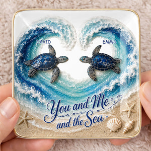You And Me And The Sea, Jewelry Ceramic Dish, Gift For Couples and Beach Lovers 76ec84d0-8ffd-4859-8b28-3cbc828483b5-2.jpg