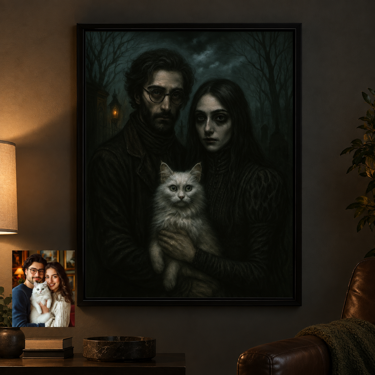 Into the Shadows Personalized Gothic Horror Portrait – Custom Photo Dark Victorian Family, Couple & Pet Wall Art, Spooky Halloween Keepsake & Gift 76f0fb80-c3f1-4881-af22-c55cd379ac29-a2.png