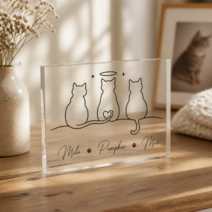 Custom Cat Line Art Acrylic Plaque – 3 Pet Names with Halo Memorial - Personalized Acrylic Plaque 77146063-45fc-4bc3-a2de-5792c3c99f39.jpg