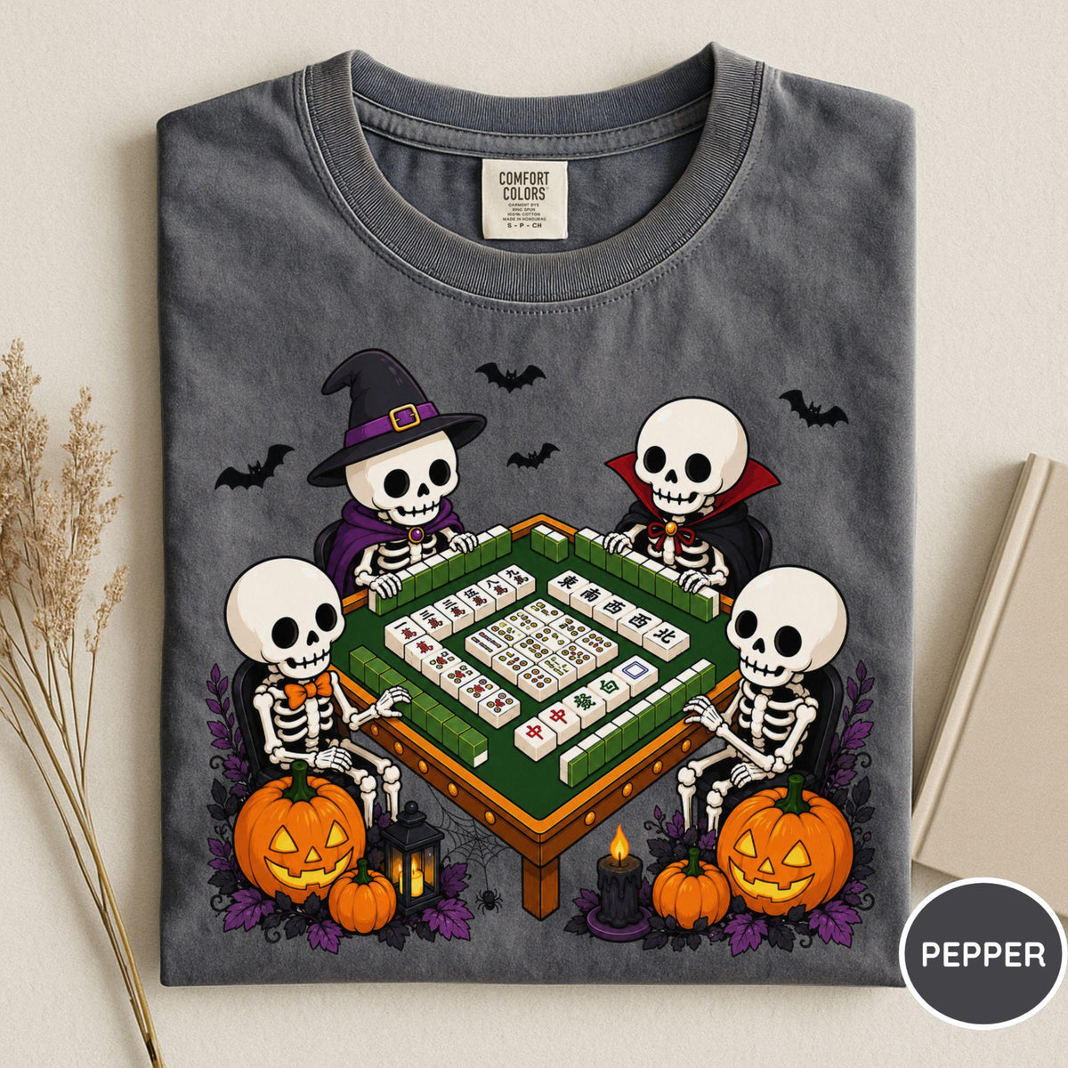 Comfort Colors Halloween Mahjong Shirt, Halloween Skeleton Mahjong Tee, Mahjong Lover Shirt, Mahjong Lover Gift, Funny Mahjong Lover Shirt 7727602d-7956-4ab0-9e4d-3c21030d5119-5.jpg
