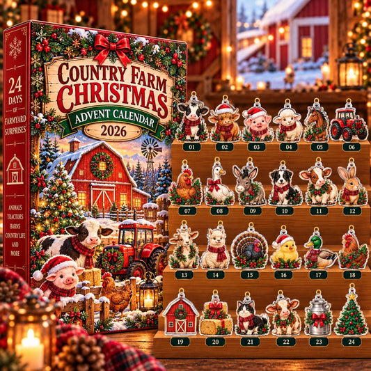 Country Farm Christmas Advent Calendar 2026, 24 Days of Farmyard Acrylic Ornaments, Cute Holiday Countdown for Animal and Farm Fans 7728efa3-0aa4-4525-a7e5-d7073c2aa99c-il_1588xN.8592244708_j6g3-1-.jpg