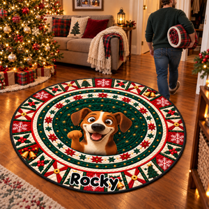 Jingle Bells My Dog Yells 3D Illusion Quilted Rug - Personalized Quilted Mat 772fd790-251c-421c-bfca-b8dc549c22ab-MOCKUP-5.png