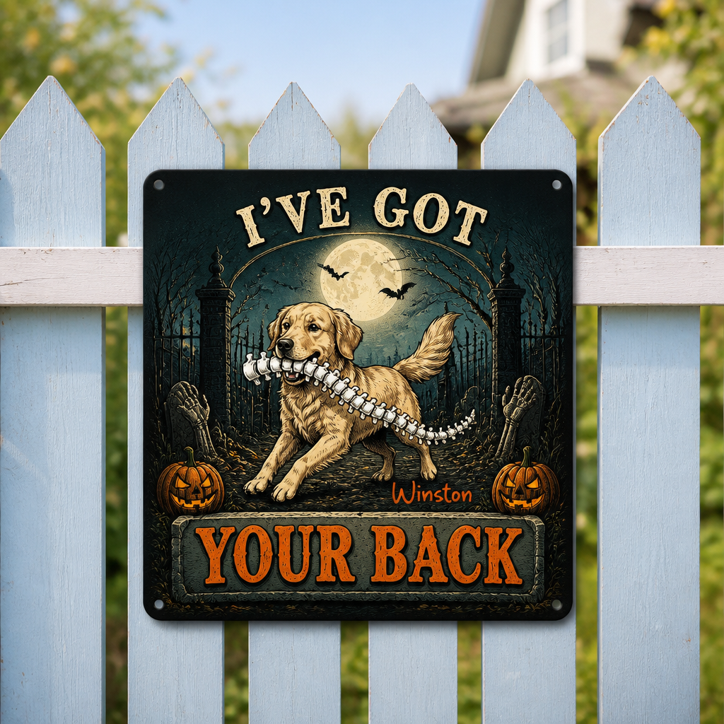 Personalized Halloween Dog Metal Sign – I've Got Your Back - Personalized Metal Sign 777410db-af30-4a28-ba5a-2e817ebbeb30.png