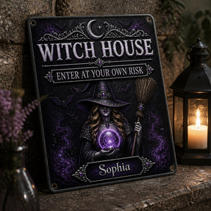Witch House – Enter At Your Own Risk Personalized Metal Sign - Personalized Metal Sign 7780654a-9175-4713-90e1-511f8182a23b.jpg
