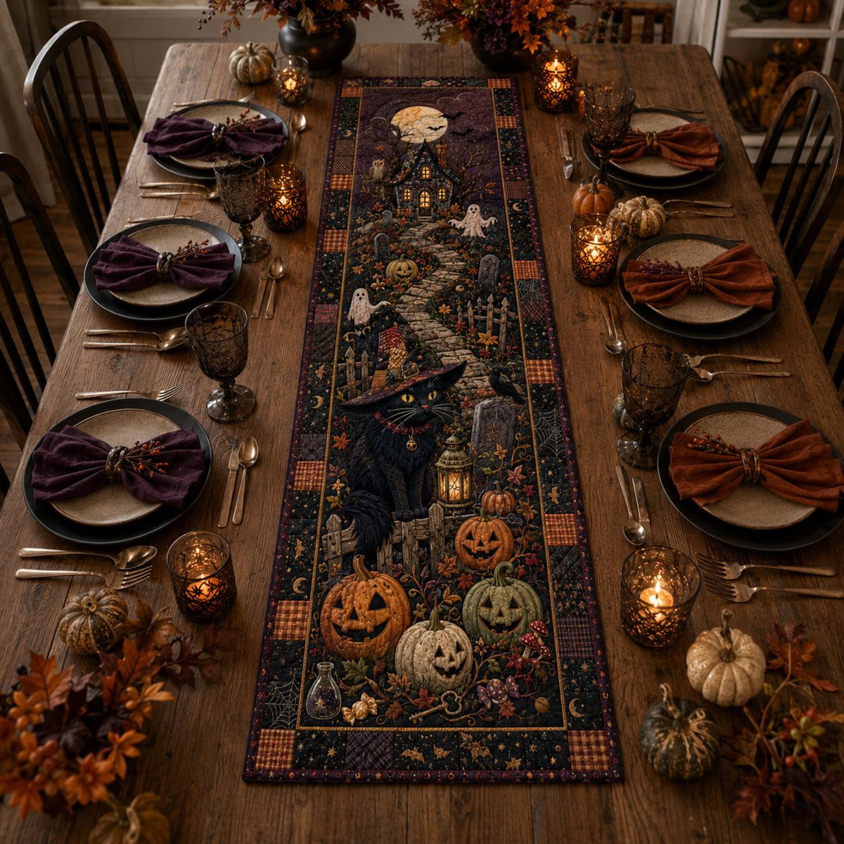 Quilted Halloween Black Cat Table Runner, Spooky Decor 7785b9ce-cea6-4bd5-b5ec-4707f92bcf30-banner-3.jpg