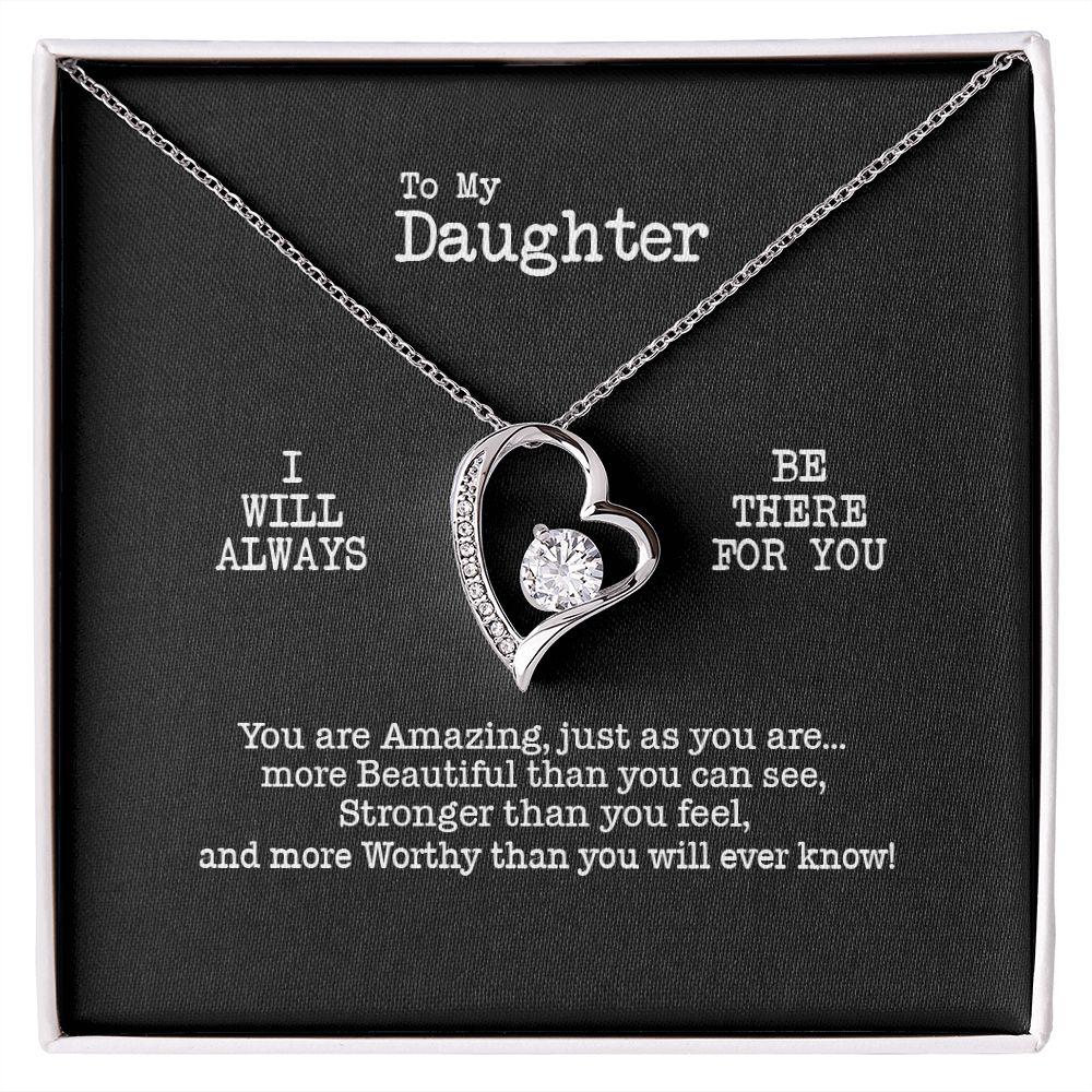 To My Daughter Stronger Than You Feel, Necklace With Message Card, Gift For Daughter From Parents To Daughter 779.jpg