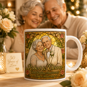 Personalized 50th Wedding Anniversary Mug, Custom Couple Photo & Names Coffee Cup, Golden Anniversary Gift for Parents or Grandparents 77a5ab15-0e9a-4659-b70a-eb2e29eee8aa-Image-Aug-15-2026-11_34_10-AM-3-.png