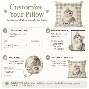 Custom Watercolor Pet Portrait Pillow – Arch on Sage Gingham - Personalized Pillow 77ac38a7-272e-4fb2-bdfa-ed89cdb0bd43.jpg