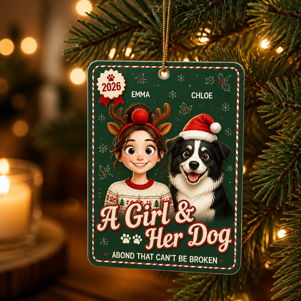 A Girl & Her Dog — Custom Cartoon Portrait Aluminum Ornament - Personalized Aluminum Ornament 77bfd5c7-bdd5-4e49-ac8e-91b1fcdac059.jpg