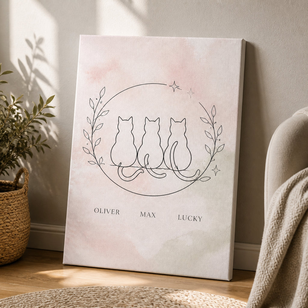Minimal Line Cats – Personalized Names Canvas - Personalized Canvas 77caaf4c-c4f8-4569-9eb0-079569a799f7.jpg