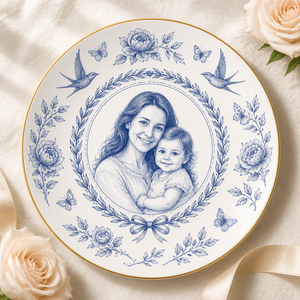 Custom Toile de Jouy Portrait Ceramic Plate - Personalized Personalized Ceramic Plate 77d6447a-57b1-4720-9172-589e27cb7604.png