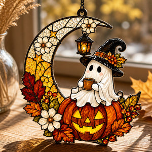 Personalized Stained‑Glass Ghost Moon Suncatcher - Personalized Suncatcher Ornament 77db91d1-b6e3-48f8-a772-1b779750ed0f.jpg