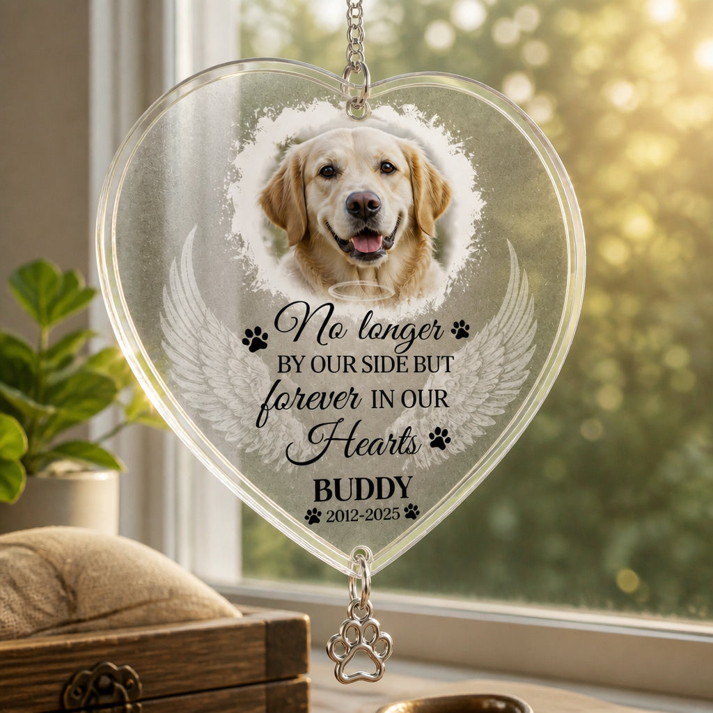 Angel Wings Pet Memorial Stone – Photo, Name & Years - Personalized 1 Layered Suncatcher with Charm 77ddebab-b1d9-4e4b-9d8d-a5177786f4ba.jpg