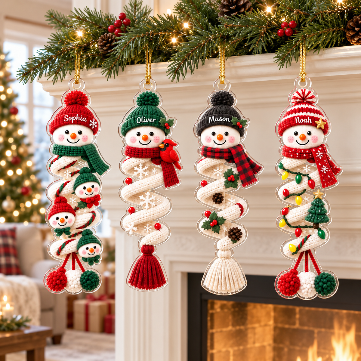 Spiral Snowman Ornament, Personalized Name Ornament, Choose Your Design, Custom Christmas Gift, Acrylic Winter Ornament 77e58d19-4428-46d9-a3e7-4a9b3b4dc5fa-banner-1.png