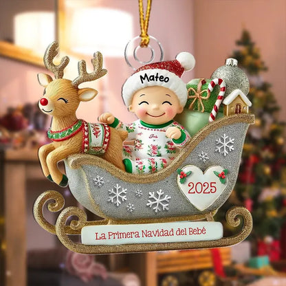 Personalized Baby's 1st Christmas Sleigh 3D Ornament,Newborn Keepsake,New Baby Ornament,Baby Boy Ornament,Baby First Christmas Gift 77e87fc0-4a1e-49c9-80b0-d9a09913316a-ghjg-2-.webp