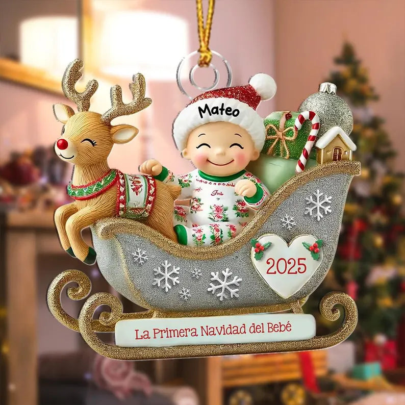 Personalized Baby's 1st Christmas Sleigh 3D Ornament,Newborn Keepsake,New Baby Ornament,Baby Boy Ornament,Baby First Christmas Gift 77e87fc0-4a1e-49c9-80b0-d9a09913316a-ghjg-2-.webp