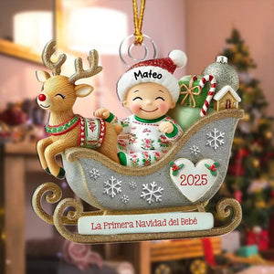 Personalized Baby's 1st Christmas Sleigh 3D Ornament,Newborn Keepsake,New Baby Ornament,Baby Boy Ornament,Baby First Christmas Gift 77e87fc0-4a1e-49c9-80b0-d9a09913316a-ghjg-2-.webp