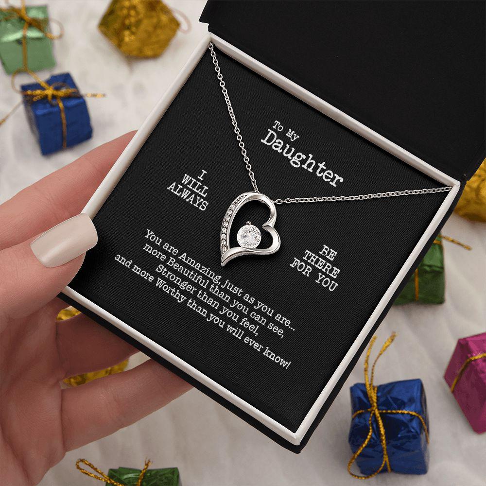 To My Daughter Stronger Than You Feel, Necklace With Message Card, Gift For Daughter From Parents To Daughter 780.jpg