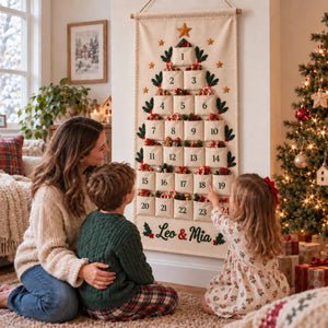 Custom Name Christmas Advent Calendar, 24 Pocket Fabric Countdown Organizer, Personalized Reusable Advent Calendar, Christmas Wall Hanging 78131ae7-7cdb-406d-8e79-b931d480386f-il_1588xN.8507873982_cfx0.jpg