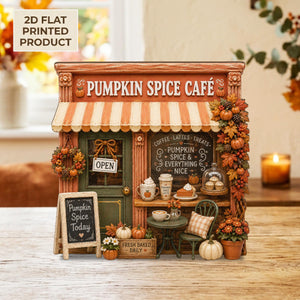 Pumpkin Spice Café 2D FLAT Wooden Block Decor, Fall Coffee Shop Shelf Sitter, Autumn Farmhouse Decor, Cozy Thanksgiving Table Accent 7813311d-ef00-4c0e-9428-90920c17078e-3.jpg