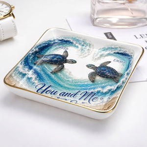 You And Me And The Sea, Jewelry Ceramic Dish, Gift For Couples and Beach Lovers 7816092e-e696-42db-9f2e-1564b9c7c767-5.jpg