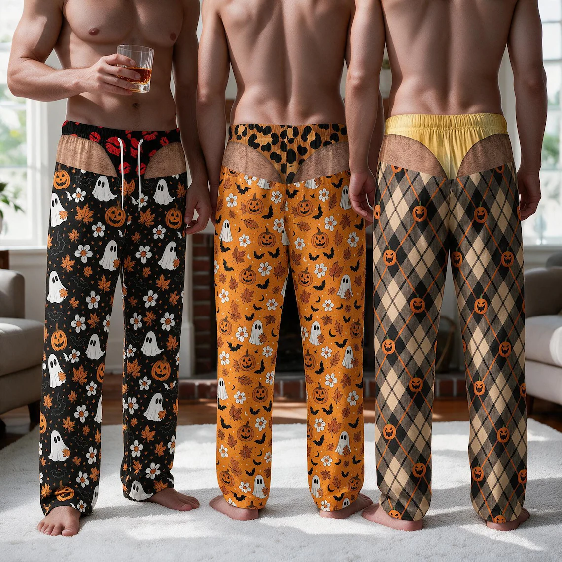 Funny Prank Fake Butt & Underwear Pajama Pant, Custom Plaid Sleepwear, Unique Halloween, Christmas Gift For Friends 7817e771-3965-4188-95e1-c40e5500ca14-hgfg_converted.png
