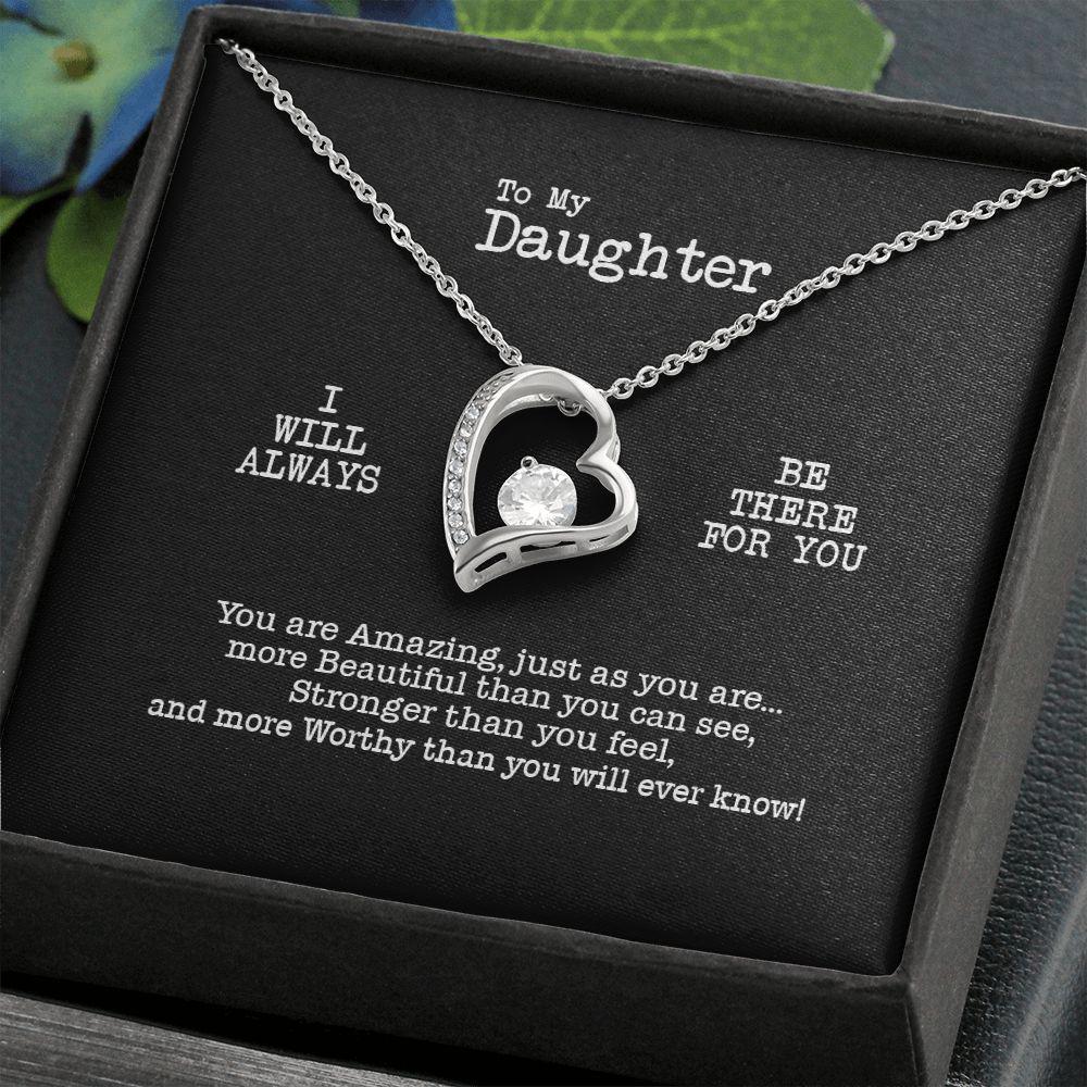 To My Daughter Stronger Than You Feel, Necklace With Message Card, Gift For Daughter From Parents To Daughter 781.jpg