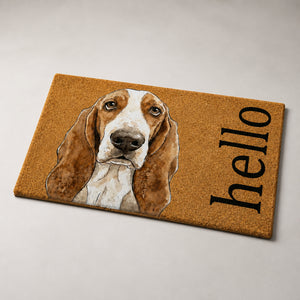 Hello Basset Hound Welcome Doormat - Doormat 7820c726-6a34-4c66-af35-715646487764.jpg