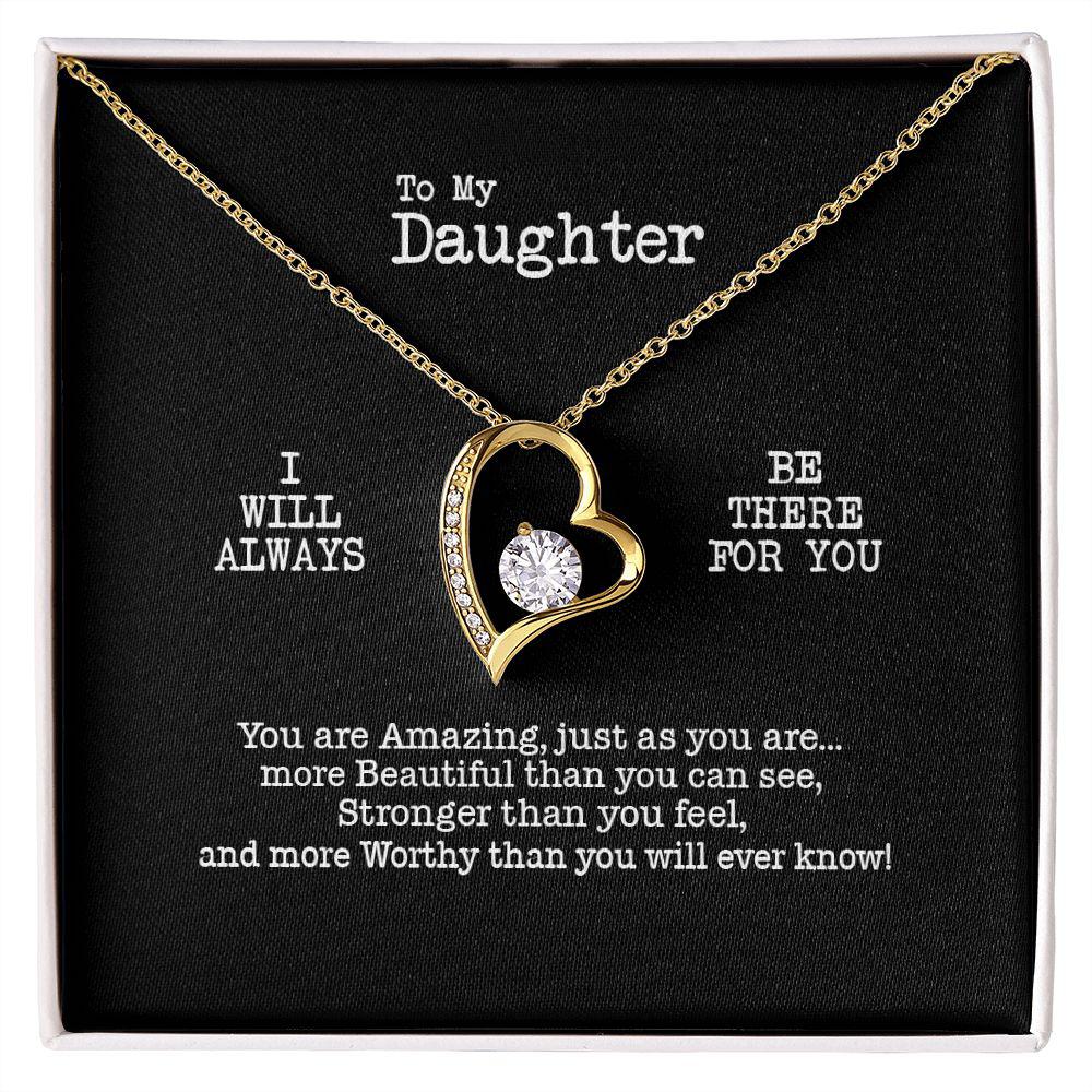 To My Daughter Stronger Than You Feel, Necklace With Message Card, Gift For Daughter From Parents To Daughter 782.jpg