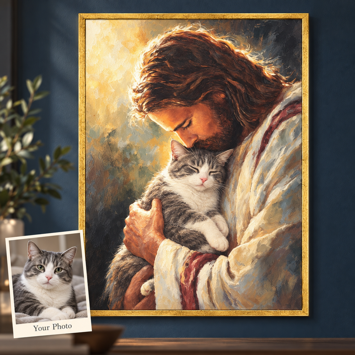 Personalized Jesus Holding Cat Canvas Wall Art – Custom Cat Portrait from Photo, Christian Gift for Cat Lovers & Spiritual Home Decor 782af89a-186a-433d-94df-5eace0046605-Tranh-s-n-d-u-Ch-a-m-m-o.png