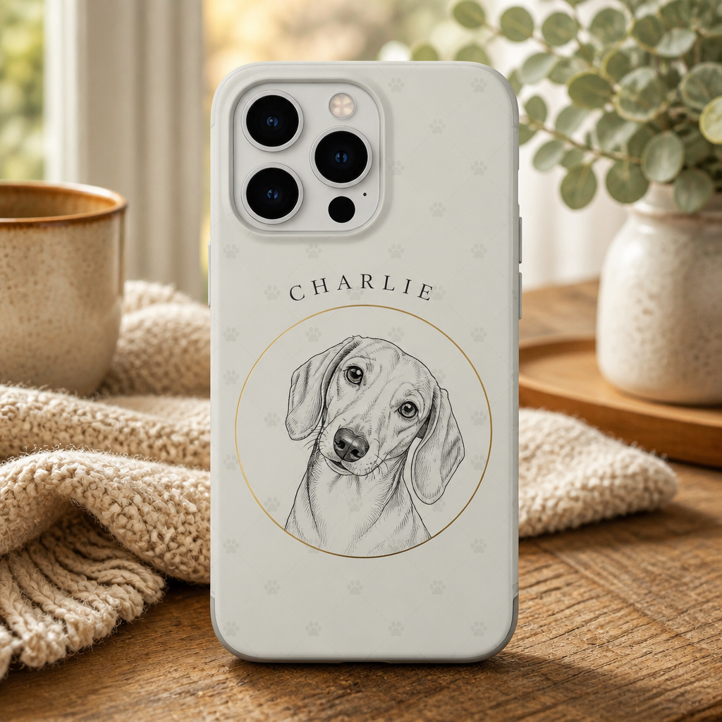 Custom Pet Sketch Phone Case with Name - Personalized Phonecase 783489a8-99d1-4168-a0ba-02c832f978bd.png