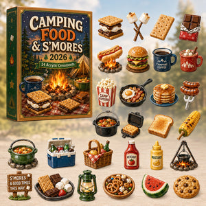 Camping Food & Smores Advent Calendar 2026 - 24-Day Festive Countdown, Acrylic Charms Blind Box - Gift For Campers, Family & Friends 78361932-da32-4559-95c0-131b4cff2c45-food.jpg