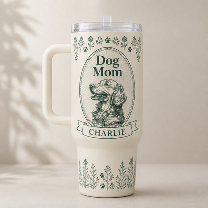Dog Mom Cameo 40oz Tumbler – Personalized Pet Name - Personalized 40 oz Stainless Steel Tumbler 78395876-208f-4e55-af83-6a523fd76f57.jpg