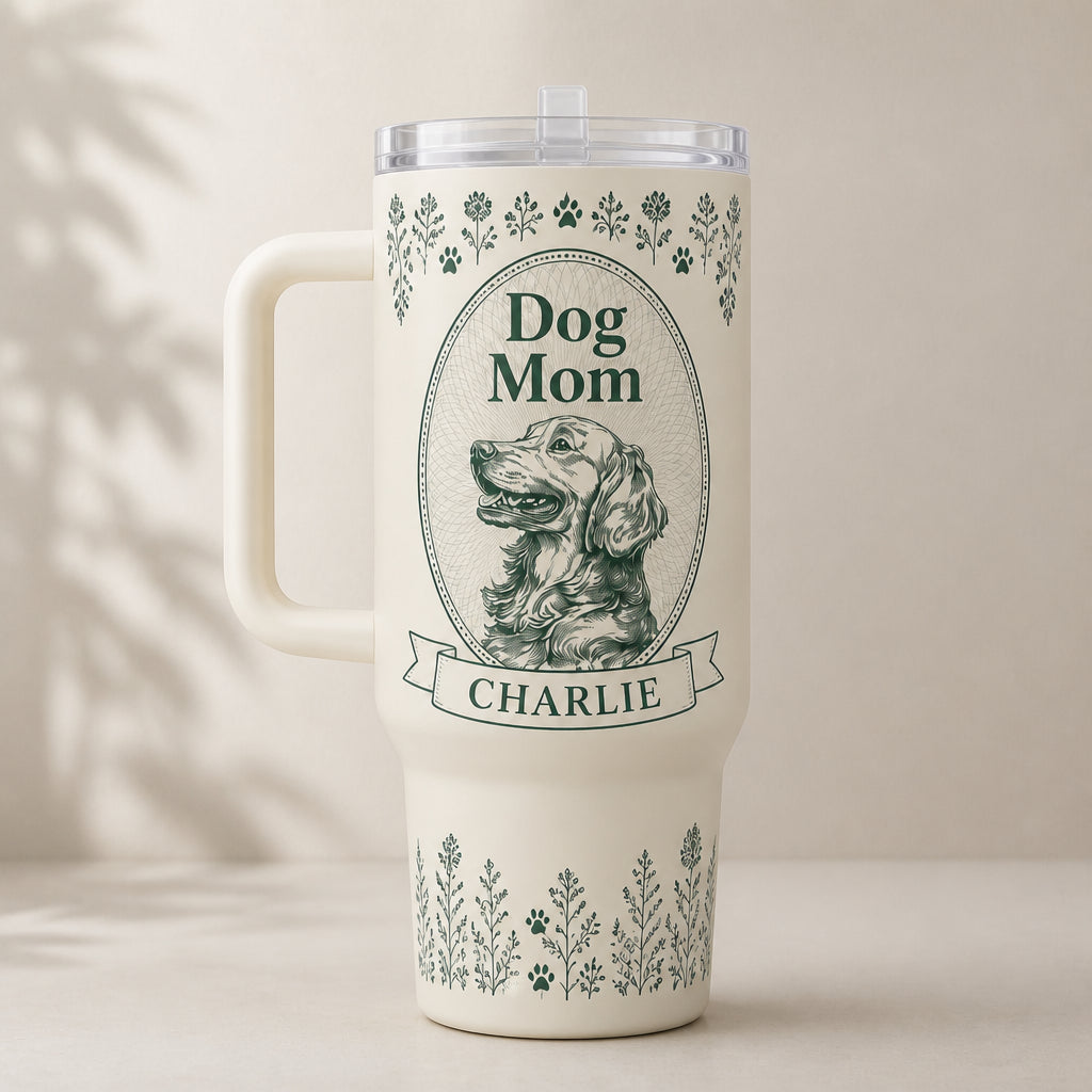 Dog Mom Cameo 40oz Tumbler – Personalized Pet Name - Personalized 40 oz Stainless Steel Tumbler 78395876-208f-4e55-af83-6a523fd76f57.jpg