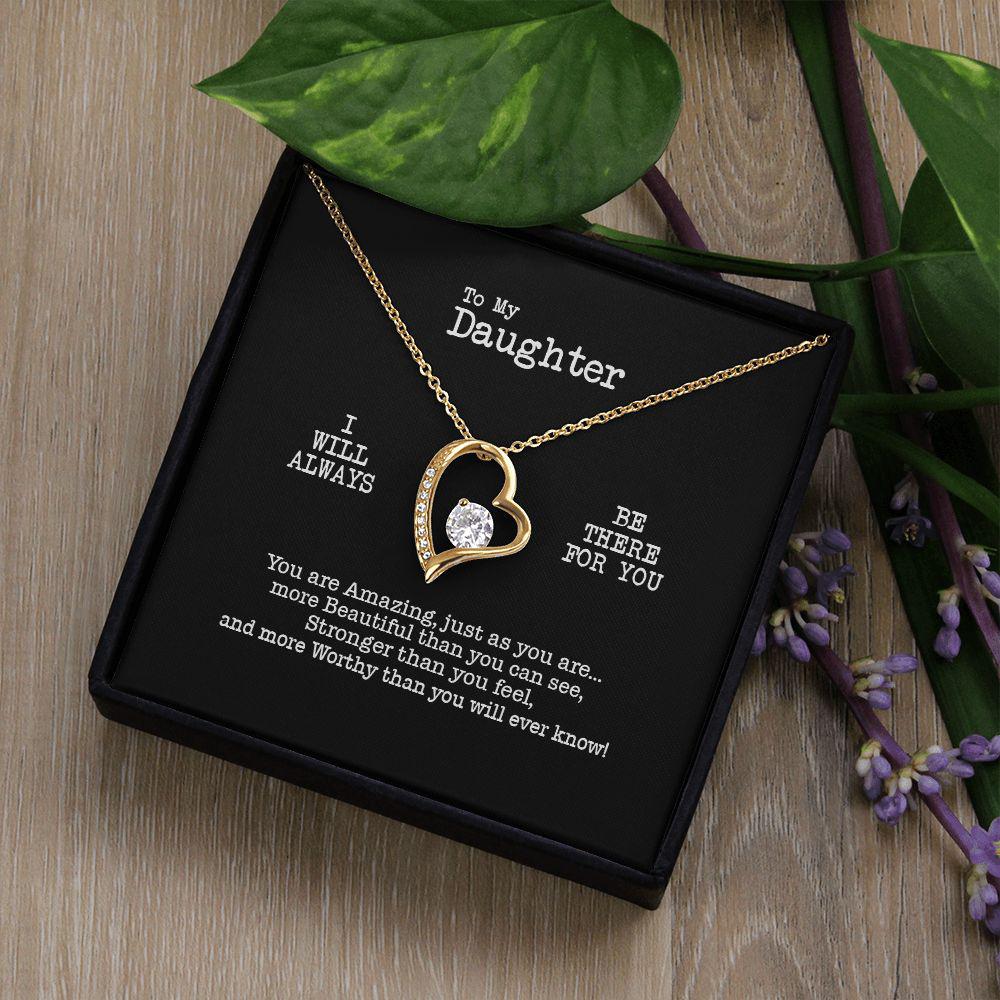 To My Daughter Stronger Than You Feel, Necklace With Message Card, Gift For Daughter From Parents To Daughter 783.jpg