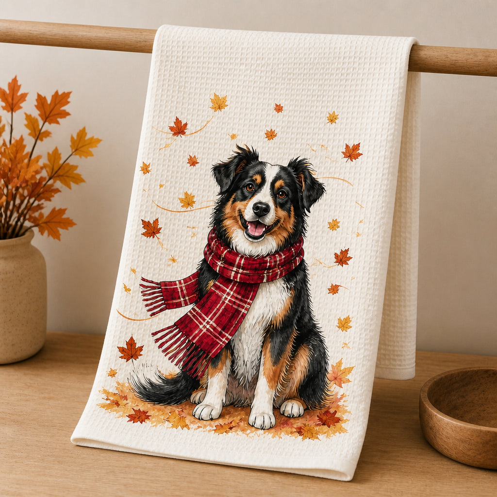Custom Autumn Pet Portrait Kitchen Towel (Photo to Art) - Personalized Kitchen Towel 7845e576-d8c8-45d4-b669-6630be0cc18b.jpg