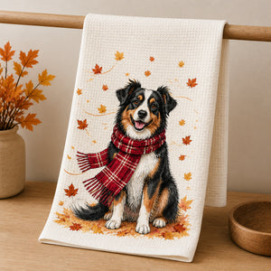 Custom Autumn Pet Portrait Kitchen Towel (Photo to Art) - Personalized Kitchen Towel 7845e576-d8c8-45d4-b669-6630be0cc18b.jpg