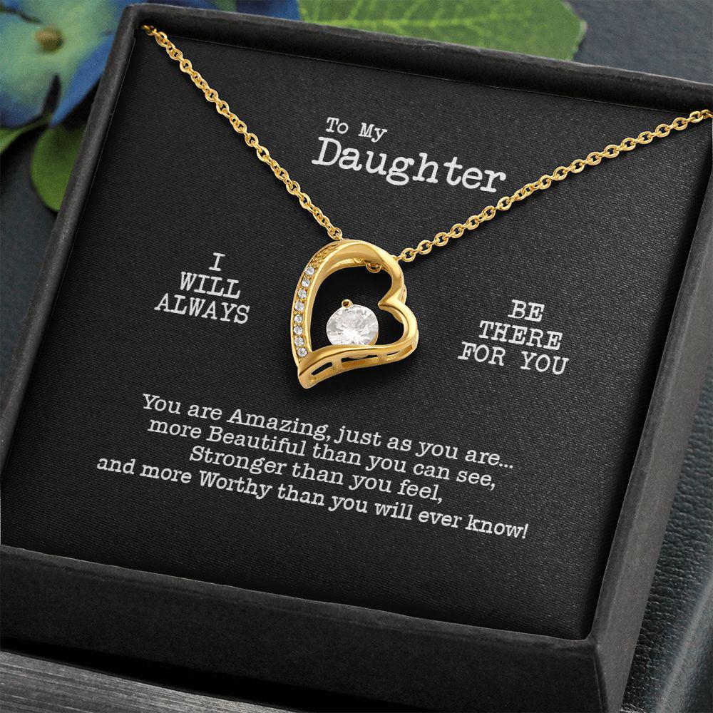 To My Daughter Stronger Than You Feel, Necklace With Message Card, Gift For Daughter From Parents To Daughter 784.jpg