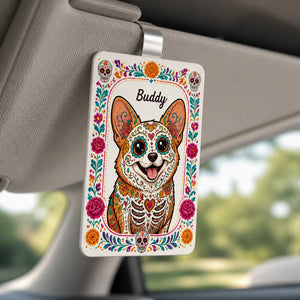 Custom Sugar Skull Pet Car Visor Clip – Photo to Art - Personalized Car Visor Clip 784c4c00-acc9-4bc6-9d19-75fae4a44fc1.jpg