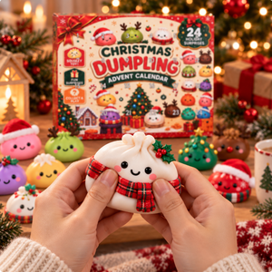 Holiday Dumpling Advent Calendar 2026, 24 Days Squishy Christmas Countdown, Kawaii Holiday Surprise Toys, Cute Christmas Gift