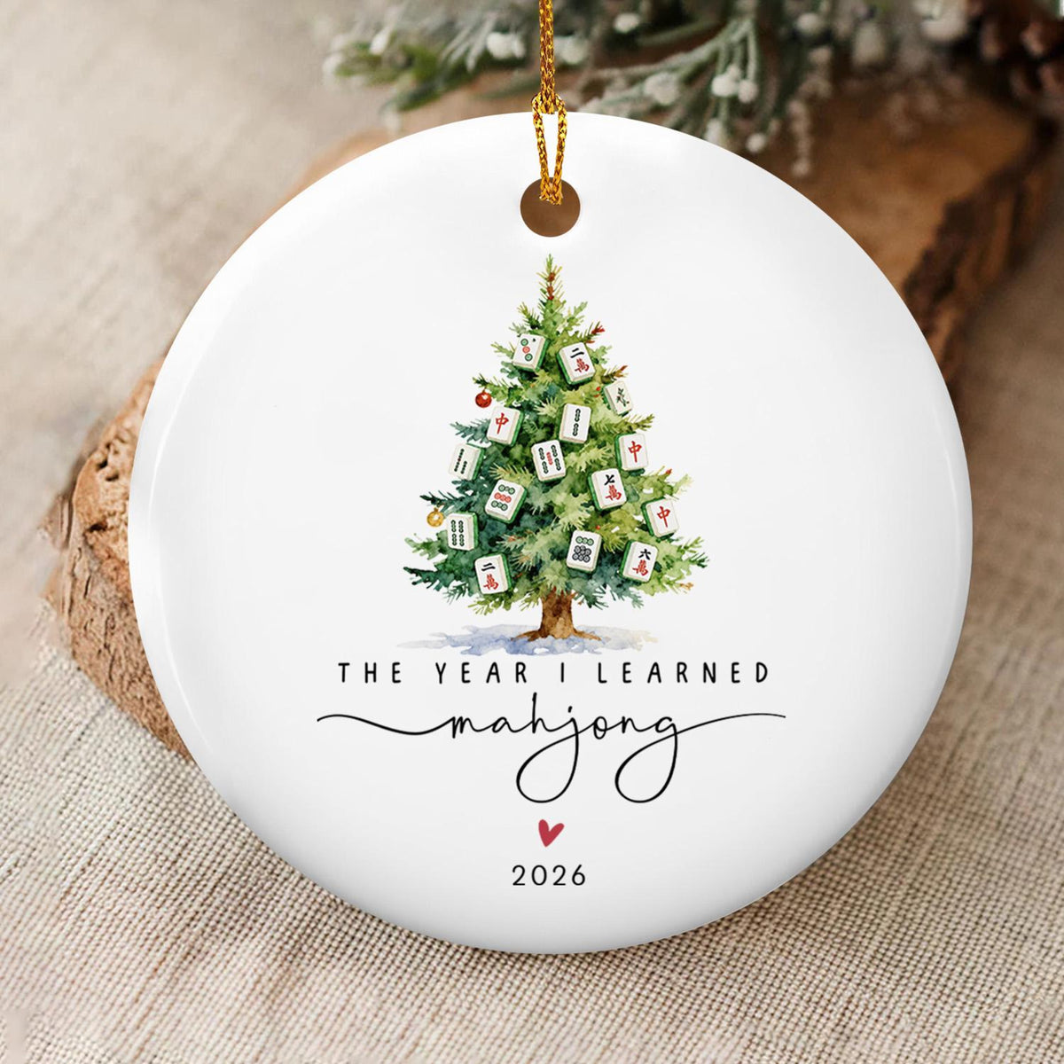 The Year I Learned Mahjong - Custom Mahjong Ornament Funny Mahjong Group Gift, Christmas Gift For Mahjong Club 2026, Merry Mahjong Chinoiserie 7852ec05-932b-43f5-a637-324e055fa54e-3.jpg