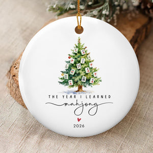 The Year I Learned Mahjong - Custom Mahjong Ornament Funny Mahjong Group Gift, Christmas Gift For Mahjong Club 2026, Merry Mahjong Chinoiserie 7852ec05-932b-43f5-a637-324e055fa54e-3.jpg