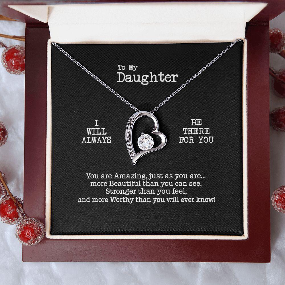 To My Daughter Stronger Than You Feel, Necklace With Message Card, Gift For Daughter From Parents To Daughter 785.jpg